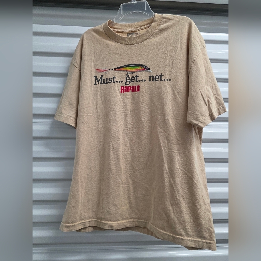 Rapala Tan Graphic Tee for Men Size Xl